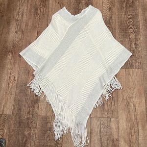 EYEFUL | ivory fringe poncho